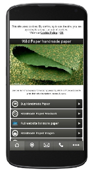 Click on Wild Paper mobile app on a smartphone