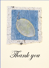 Handmade Thank You card - Blue Honesty