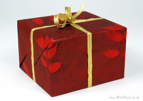 Gift wrapped in Romantic Red paper