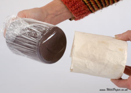 7.Remove the sock and cling film