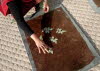 Applying rose leaves